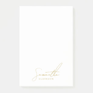 Professionelle handgeschriebene Goldschrift-Typogr Post-it Klebezettel
