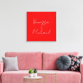 Professionelle Handschrift Name individuelle Hochz Leinwanddruck (Insitu (Wohnzimmer))
