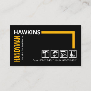 Professionelle Handwerker-Reparaturarbeiten-Symbol Visitenkarte