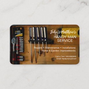 Professionelle Handwerker Visitenkarte Vorlage