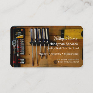 Professionelle Handwerker Visitenkarte Vorlage
