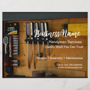 Professionelle Handwerker Visitenkarte Vorlage Flyer