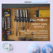 Professionelle Handwerker Visitenkarte Vorlage Flyer (Einzeln)