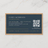 Professionelle Holz-QR-Code Visitenkarte für Bauwe (Rückseite)
