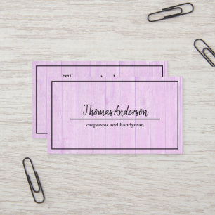 Professionelle Holzkorn-Rustikal-Tischlerei Visitenkarte