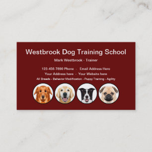 Professionelle Hundetrainingsschule Visitenkarte