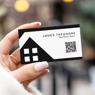 Professionelle Immobilienmakler RQ-Code Visitenkarte