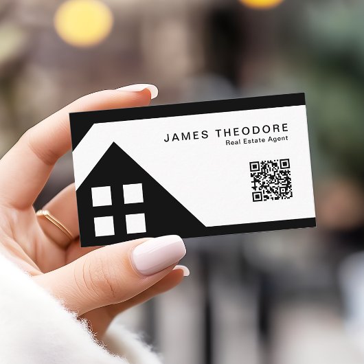Professionelle Immobilienmakler RQ-Code Visitenkarte