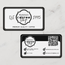 Professionelle Kaffeerösterei Personalisiertes Log Visitenkarte