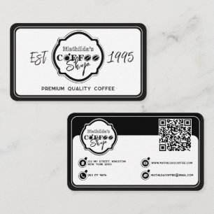 Professionelle Kaffeerösterei Personalisiertes Log Visitenkarte