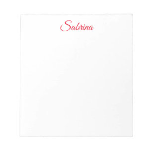 Professionelle klassische Handschrift Name benutze Notizblock