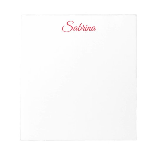 Professionelle klassische Handschrift Name benutze Notizblock (Vorderseite)