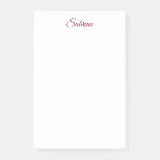 Professionelle klassische Handschrift Name benutze Post-it Klebezettel (Vorderseite)