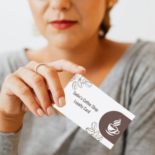 Professionelle Kundenkarte für Coffeeshops - indiv Visitenkarte