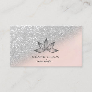 Professionelle Lotus Silber Bokeh Visitenkarte
