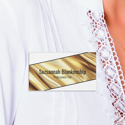 Professionelle Luxus-Goldband-Schwarz-Text Namenschild
