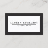 Professionelle Luxus schwarzweisse Visitenkarte (Vorderseite)