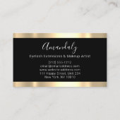 Professionelle Make up Künstler Event Planer Gold Visitenkarte (Rückseite)