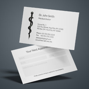 Professionelle Medizinische Erinnerung Asclepius S Terminkarte