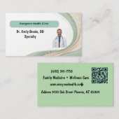 Professionelle Medizinische Karte mit QR-Code (Vorne/Hinten)