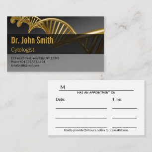Professionelle medizinische Luxus-DNA-Strang-Gold Terminkarte