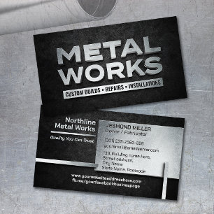 Professionelle Metallbearbeitung - Metallherstellu Visitenkarte