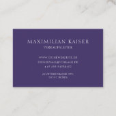 Professionelle Minimal Monogramm Visitenkarte (Rückseite)