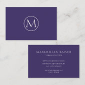 Professionelle Minimal Monogramm Visitenkarte (Vorne/Hinten)
