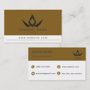 Professionelle minimalistische goldene und weiße d visitenkarte
