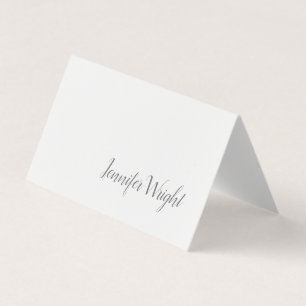 Professionelle minimalistische Handschrift grau we Visitenkarten