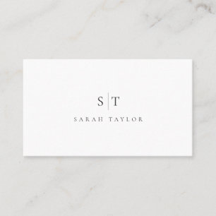 Professionelle minimalistische saubere Monogramm V Visitenkarte