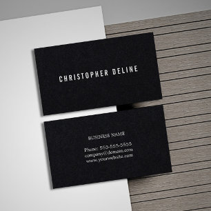 Professionelle minimalistische schwarze weiße Bera Visitenkarte