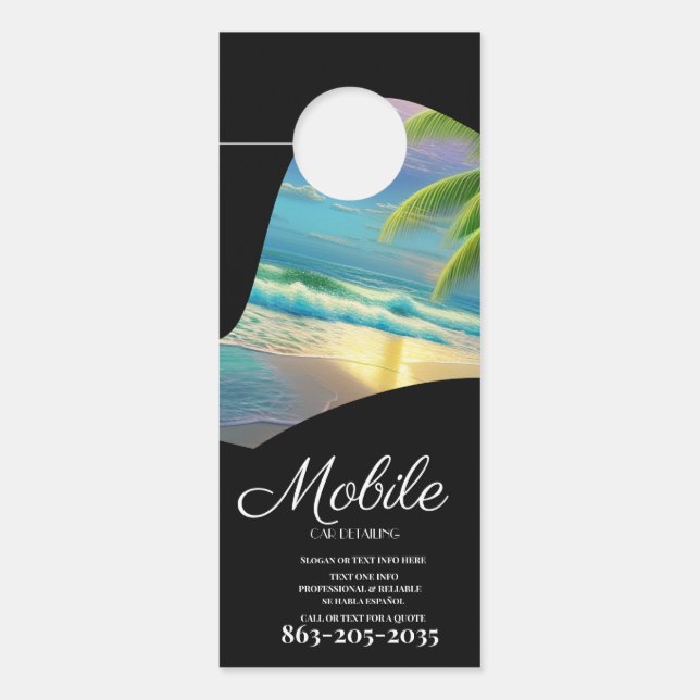 Professionelle mobile Autoreinigungs-Waschfoto Türanhänger (Vorderseite)