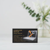 Professionelle moderne einfache Computerreparatur Visitenkarte (Stehend Vorderseite)