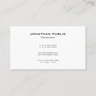Professionelle moderne elegante minimalistische Vo Visitenkarte
