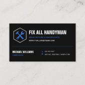 Professionelle moderne Handwerkerfirma Visitenkarte (Vorderseite)