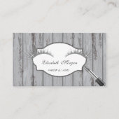 Professionelle Moderne,Lashes, Lipstick, Holzgeweb Visitenkarte (Vorderseite)
