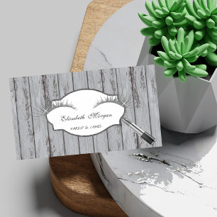 Professionelle Moderne,Lashes, Lipstick, Holzgeweb Visitenkarte