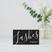 Professionelle moderne Script Wimpern- und Augenbr Visitenkarte (Stehend Vorderseite)