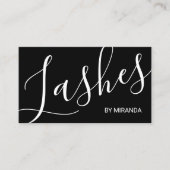 Professionelle moderne Script Wimpern- und Augenbr Visitenkarte (Vorderseite)