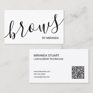 Professionelle moderne Script Wimpern- und Augenbr Visitenkarte