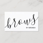 Professionelle moderne Script Wimpern- und Augenbr Visitenkarte (Vorderseite)