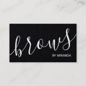 Professionelle moderne Script Wimpern- und Augenbr Visitenkarte (Vorderseite)