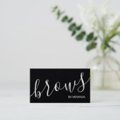 Professionelle moderne Script Wimpern- und Augenbr Visitenkarte (Stehend Vorderseite)