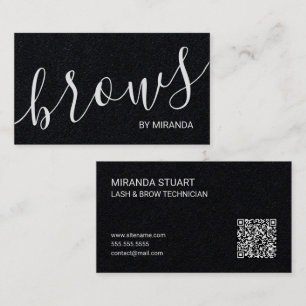 Professionelle moderne Script Wimpern- und Augenbr Visitenkarte