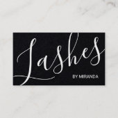 Professionelle moderne Script Wimpern- und Augenbr Visitenkarte (Vorderseite)
