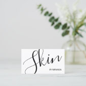 Professionelle moderne Skript-Esthetikerin Visitenkarte (Stehend Vorderseite)