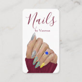 Professionelle Nagelstudio-Maniküre-QR-Code-Modern Visitenkarte (Vorderseite)