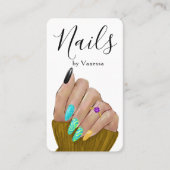 Professionelle Nagelstudio-Maniküre-QR-Code stilvo Visitenkarte (Vorderseite)