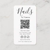 Professionelle Nagelstudio-Maniküre-QR-Code stilvo Visitenkarte (Rückseite)